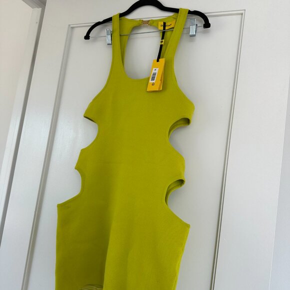 NWT Dundas Capri Mini Dress Bodycon Cut-out Stretch Knit Lace Back Size Large - Picture 6 of 11